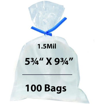 Flat Polypropylene Bags 1.5 Mil 5.75X9.75 inches 100 Bags